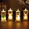 Led Christmas Candles, 4 Pcs Glitter Christmas Flameless Candles