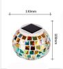 Solar-Powered Waterproof Color Changing Glass Ball Garden Lamp