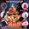 1Pc Solar Powered Lamp 3 Snowmen Outdoor Decorative Christmas Lamp Garden Stake Light IP55 Waterproof Santa Landscape Light Warm White LED Lighting Pa