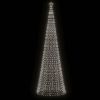 Christmas Tree Light with Spikes 1554 LEDs Cold White 196.9"