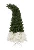 6FT Hinged Fir Artificial Fir Bent Top Christmas Tree, Xmas Tree Bendable Santa Hat Style Christmas Tree Holiday Decoration, 1250 Lush Branch Tips