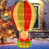 4.5 Feet Christmas Santa Claus with Hot Air Balloon