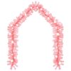 Christmas Garland with LED Lights 66 ft Pink