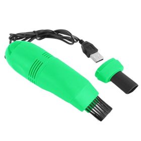 KQ01 Vacuum Cleaner For Small Crevices Cleaning USB Rechargeable Can Be Connected To The Charging Head / Mobile Power (Color: Green)