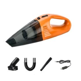 Car Vacuum Cleaner; 8000pa Cordless Rechargeable Car Mini Vacuum Cleaner; Handheld Dry & Wet Car Dust Remover For Car Home Office Desktop (Color: Orange, Items: Wireless)