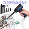 3 In 1 Cordless Vacuum Cleaner Compressed Air Duster Wireless Dust Blower Electric Air Pump Portable Rechargeable Air Cleaner Vacum For Computer Keybo