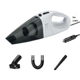 Car Vacuum Cleaner; 8000pa Cordless Rechargeable Car Mini Vacuum Cleaner; Handheld Dry & Wet Car Dust Remover For Car Home Office Desktop (Color: White, Items: Wired)