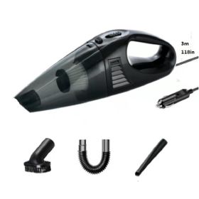 Car Vacuum Cleaner; 8000pa Cordless Rechargeable Car Mini Vacuum Cleaner; Handheld Dry & Wet Car Dust Remover For Car Home Office Desktop (Color: Black, Items: Wired)