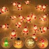 2M 20LED Santa Claus Snowflake LED Light String Christmas Decoration For Home Xmas Tree Ornament 2022 Navidad Kids Gift New Year