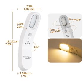 1pc USB Smart Charging Human Induction Night Light; Exotic Light; Console Lamp 7.58''x1.73''x0.79'' (Color: White-Warm Color)