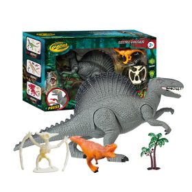 Dinosaurs Island Toys Dinosaur Toy Suit; IC Function; the Big Dinosaur Is With Light And Sound; with Little Dinosaur Toys And Trees; above 3 Years Old (Items: Spinosaurus)