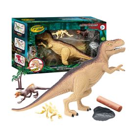 Dinosaurs Island Toys Dinosaur Toy Suit; IC Function; the Big Dinosaur Is With Light And Sound; with Little Dinosaur Toys And Trees; above 3 Years Old (Items: T-rex)