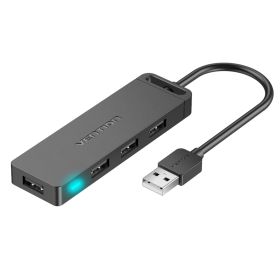 VENTION 4-Port USB Hub 2.0 Splitter With Charging Port For Notebook PC; USB Flash Drives; Mobile HDD For MacBook Pro; IMac; Surface Pro; XPS (size: 0.5FT/0.15m)