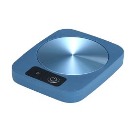 Mug Heater Coffee Mug Cup Warmer Milk Tea Water Heating Pad Cup Heater Warm Mat Constant Temperature Coaster (Color: Blue)