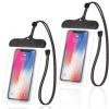 2pcs IPX8 Waterproof Scratch Resistant Easy Access Mobile Phone Waterproof Bag Phone Shower Case