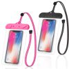 2pcs IPX8 Waterproof Scratch Resistant Easy Access Mobile Phone Waterproof Bag Phone Shower Case