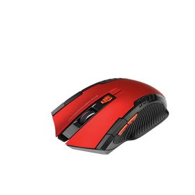 2.4GHz Wireless Mouse Optical Mouse With USB Receiver Gamer 1600 DPI 6 Button Mouse For Computer PC Laptop (Color: 1 Pack Of Red)