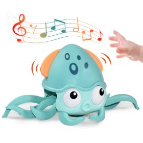 Toy Crab Octopus Induction Escape Children's Electric Toy Charging Luminous Music Novel And Peculiar (Color: Blue Octopus)