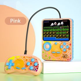 New G6 Macaron Power Bank Console; 3.5inch/8.9cm Color Screen Retro Console Built-in (Color: Pink, Items: Double Player)