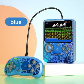 New G6 Macaron Power Bank Console; 3.5inch/8.9cm Color Screen Retro Console Built-in (Color: Blue, Items: Double Player)