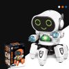 Six Claws Dancing Robot Toy For Kids; Walking Robot With Flashing Colorful Lights Music For Kids; And Has Moving Hands; Electronic Toy For Girls Great