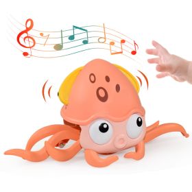 Toy Crab Octopus Induction Escape Children's Electric Toy Charging Luminous Music Novel And Peculiar (Color: Pink Octopus)