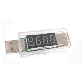 Voltmeter Smart Electronics Digital USB Mobile Power Charging Current Voltage Tester; Meter USB Charger Doctor Voltmeter Ammeter (model: Transparent Straig)