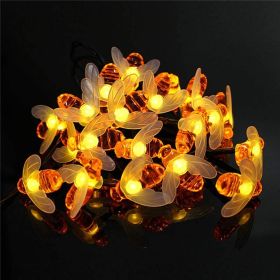 Honey Bee Shaped Waterproof Solar String Fairy Lights (Design: Bee)