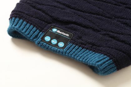 Beanie Jam- Bluetooth Headphone Beanie (Color: NAVY)