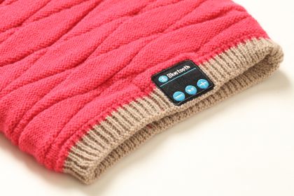 Beanie Jam- Bluetooth Headphone Beanie (Color: Pink)