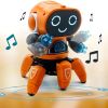 Six Claws Dancing Robot Toy For Kids; Walking Robot With Flashing Colorful Lights Music For Kids; And Has Moving Hands; Electronic Toy For Girls Great