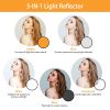 5 In 1 Photography Round Light Reflector Collapsible Multi Disc Light Diffuser w/ Storage Bag Translucent Silver Gold White Black 5 Colors Reflector D