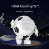 New Robot Speaker Cute Portable Football Audio Wireless Mini Creative Gift Christmas Gift For Women/kids/Children/Men/Adults/World Cup