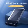 2.5" External Hard Drive Enclosure; USB 3.1 Tool-Free Clear For 2.5 Inch SSD & HDD 9.5mm 7mm External Hard Drive Case Supports UASP SATA