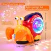 Crawling Snail Baby Toy; Walking Tummy Time Snail Toy For Babies Dancing Early Learning Educational Toys; Interactive Musical Light Up Crawling Toys M