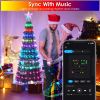 LED Lights Collapsible Christmas Tree Light with Remote App Control IP65 Waterproof Customized Multi-Color Mode Timer Setting Work with Alexa Google