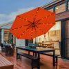 10 Feet Outdoor Patio Umbrella with Bright Solar LED Lights